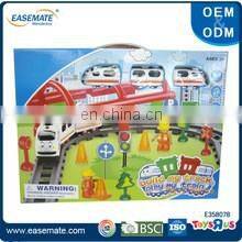 Wholesale building block toy car tracks with suitcase