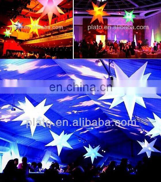 custom LED light inflatable hanging star balloon for party decoration