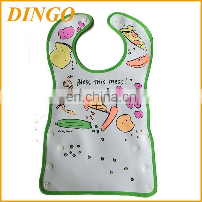 Pvc bib plastic waterproof drool bibs pure color Baby bandana drool bib