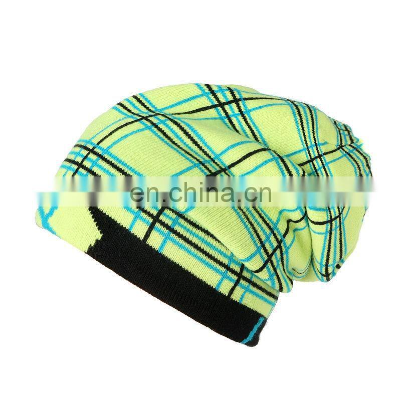 Winter Warm Hat Knitted Cap Crochet Beanies Knitted Pom Pom Hats with logo patch