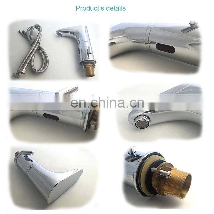 Deck Mounted Brass Bathroom basin mixer faucet with sensor
