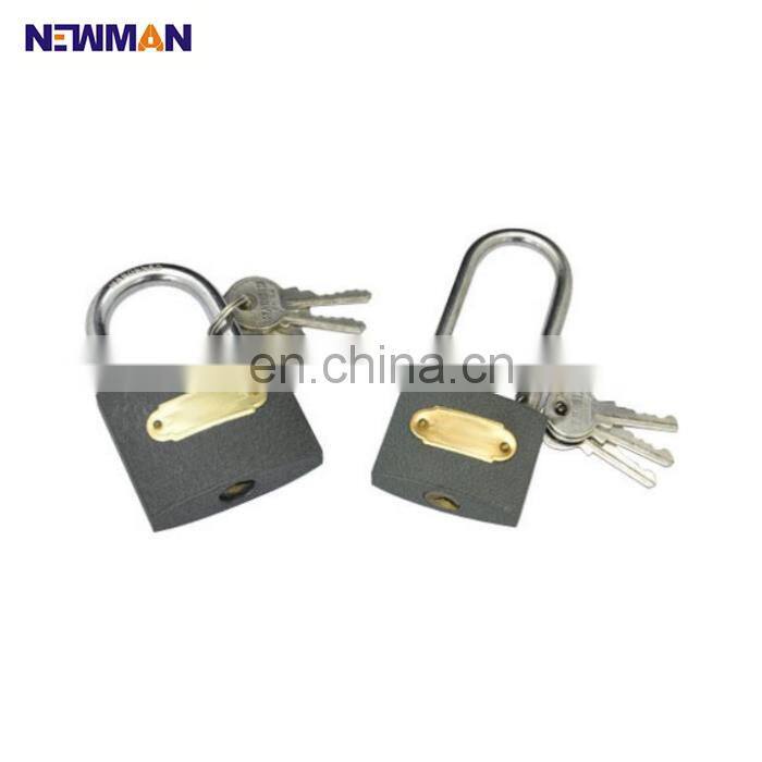 Grey Iron Padlock with 3 Keys