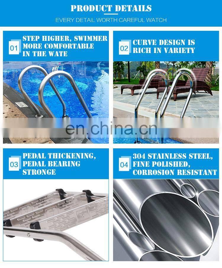 Chinese Supplier Hot Sales Aboveground Swimming Pool Ladder Stainless Steel 316
