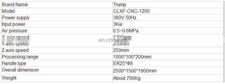 Manufacturing factory provide China CNC aluminum pvc profile CNC milling machine