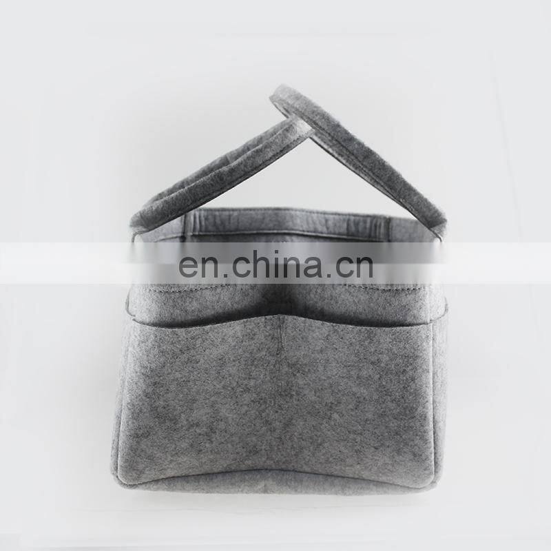Amazon Hot Selling Felt Diaper Biaper Bag Organizer Grey For Baby