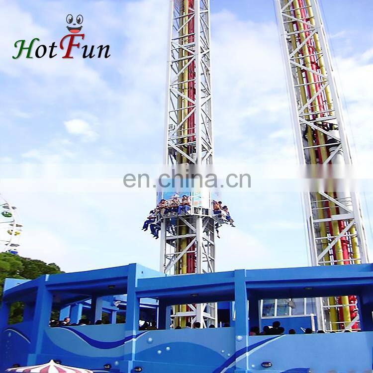 Amusement park equipment attraction double flying launch tower rides for sale