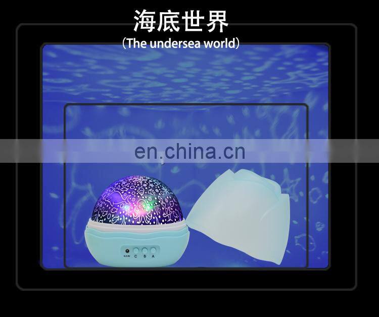 Rotary projector moon lamp led colorful night lights for kids