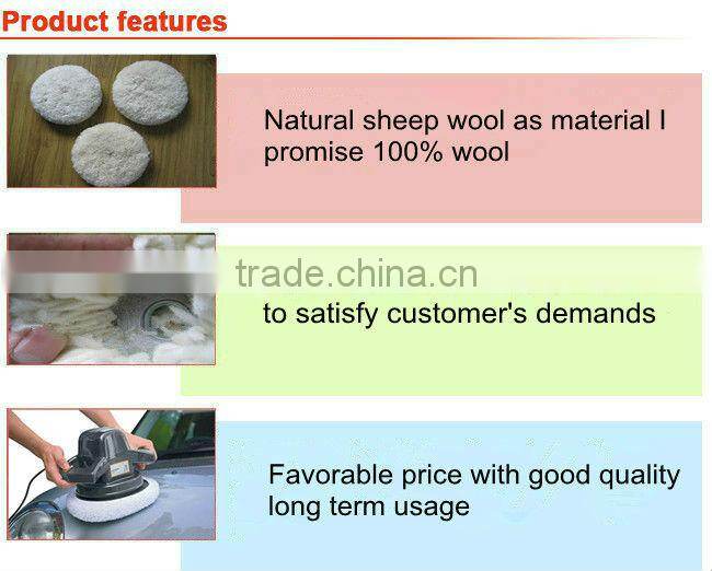 Genuine Sheepskin wool car buffing pad