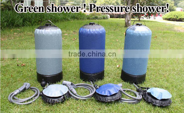 (74674) new design hot sales patent portable solar outdoor camping pressure shower