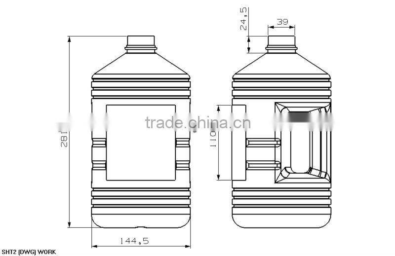 computer controlled horizontal type blow mold machine