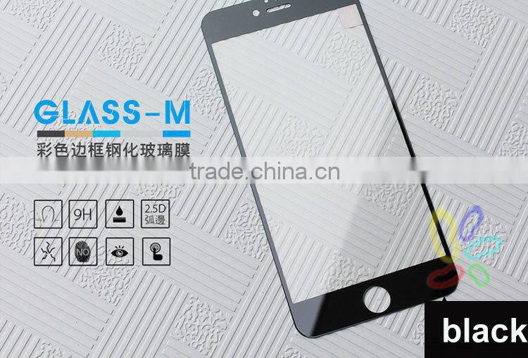 Cell phone screen protector Colorful tempered glass screen protector for iphone 6 plus
