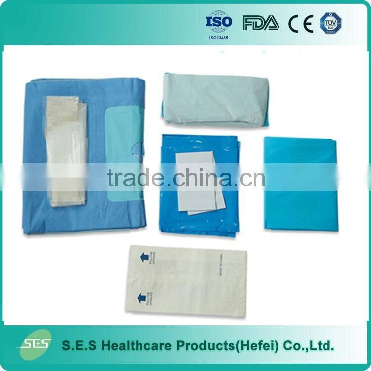 Single use sterile Surgical knee arthroscopy drape pack for Operation Theatre