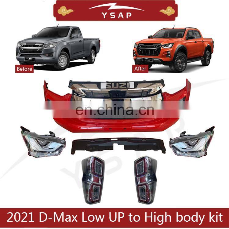 Factory price facelift body kit for 2021 D-Max Low upgrade to High body kit