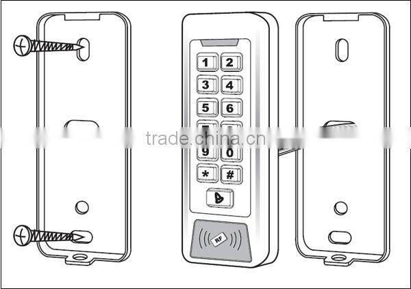HSY-S215W 125khz 2000 Cards Wiegand Access Control Keypad 2 Doors Controller with IP68 Waterproof