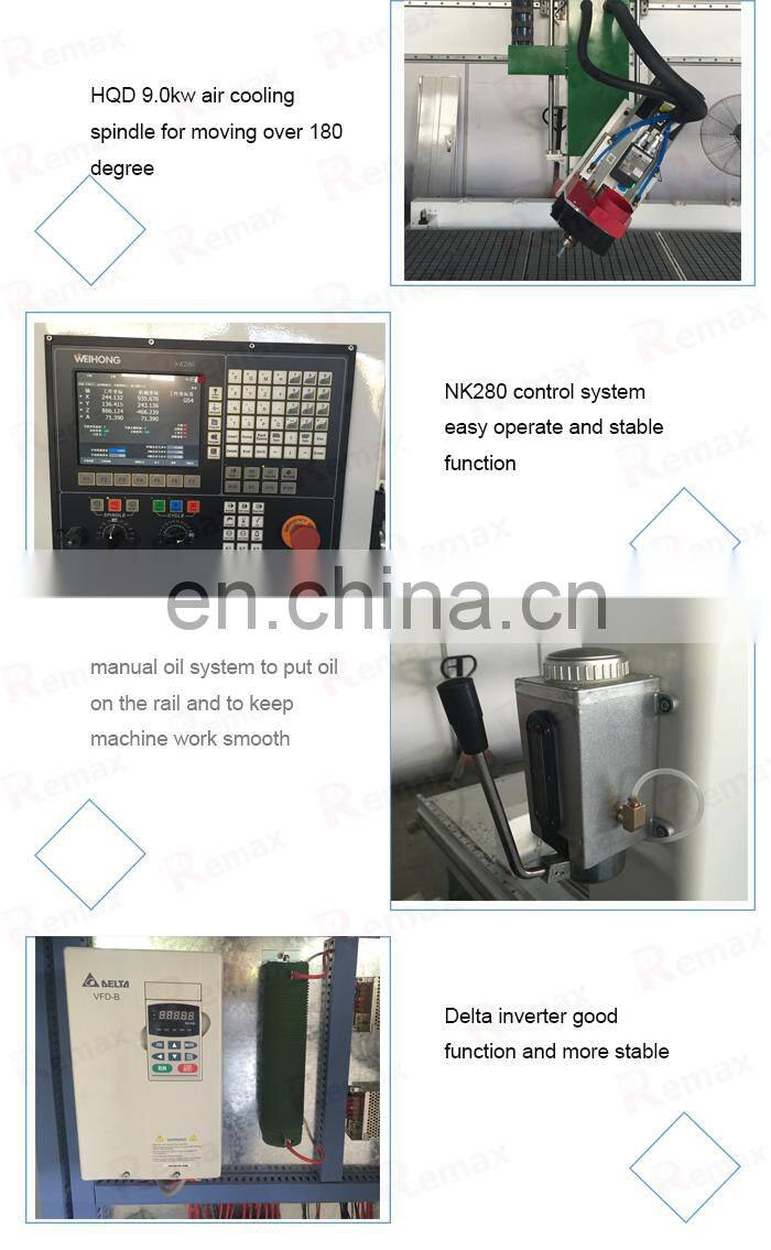 wood mdf atc 180 degree rotate 4 axis 1325 cnc router machine