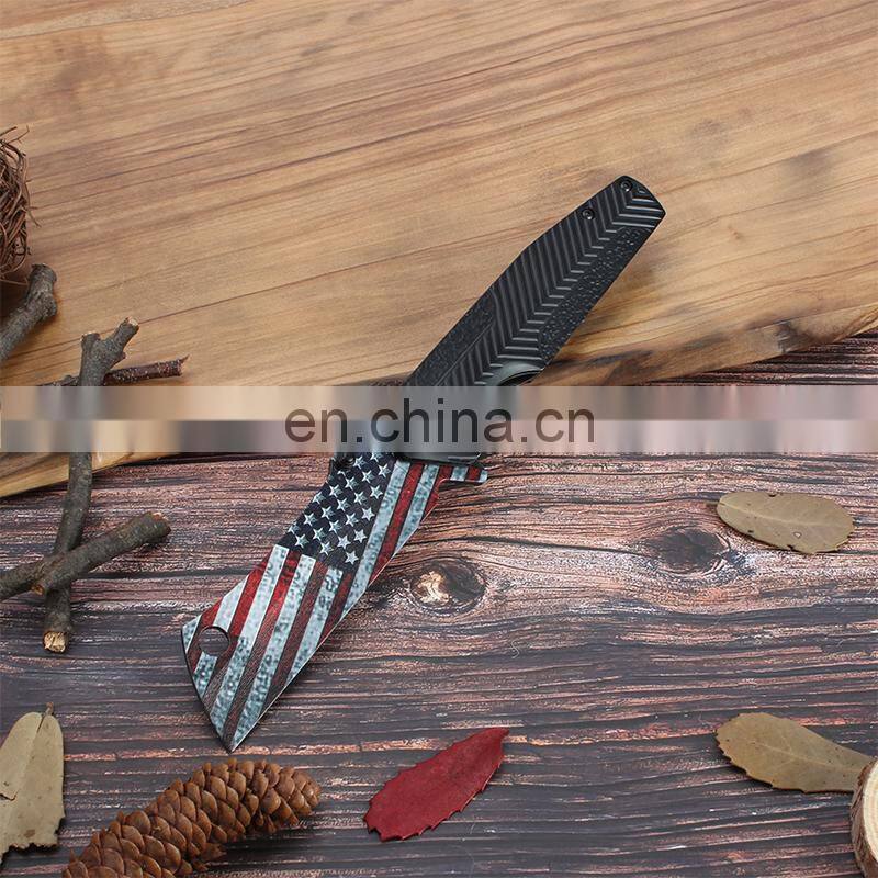 Aluminum Handle Stainless Steel Folding Blade Hunting Knife with Belt Clip