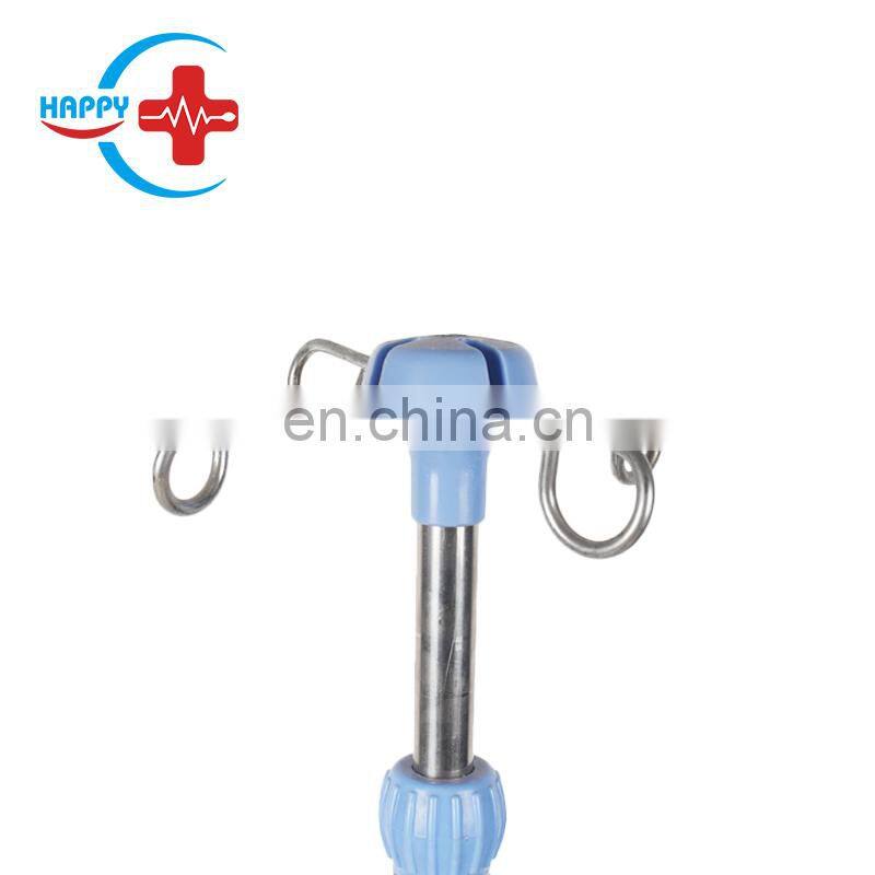 HC-M094 Hot sale Stainless Stand medical hospital IV pole stand infusion pole can adjust height