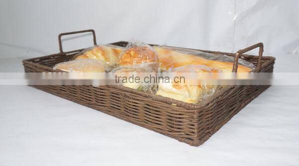 handmade rectangular wicker tray