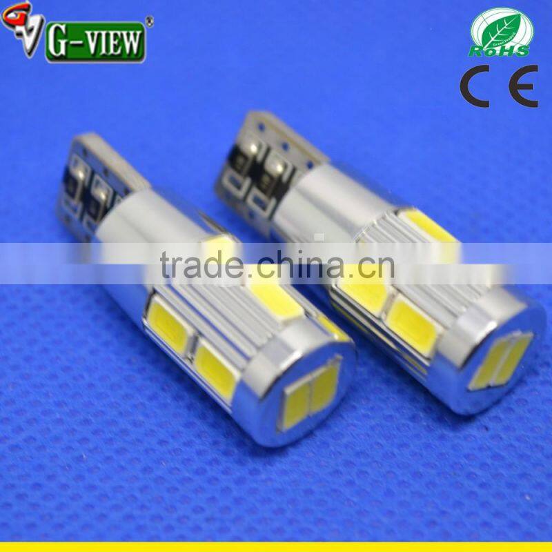 Error free T10 5630 10 smd aluminum material high brightness canbus