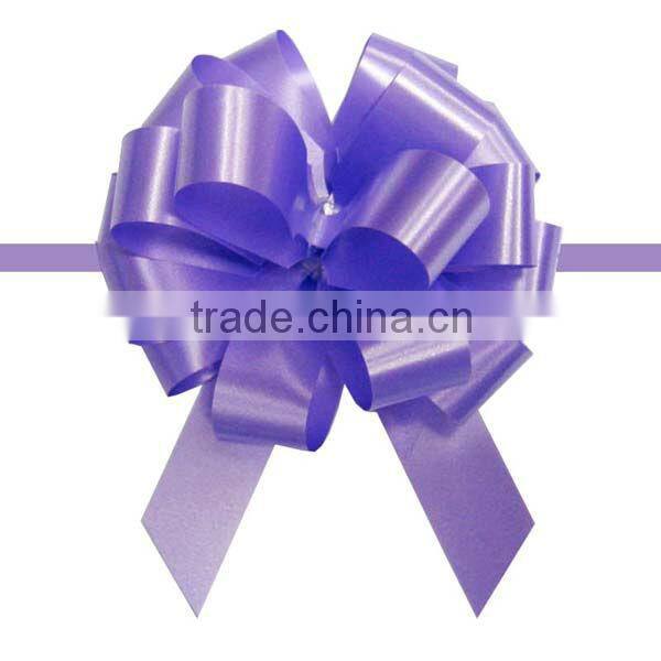 Rose color, 5.5 inches dia ribbon pull bow for present decorative or gift packing