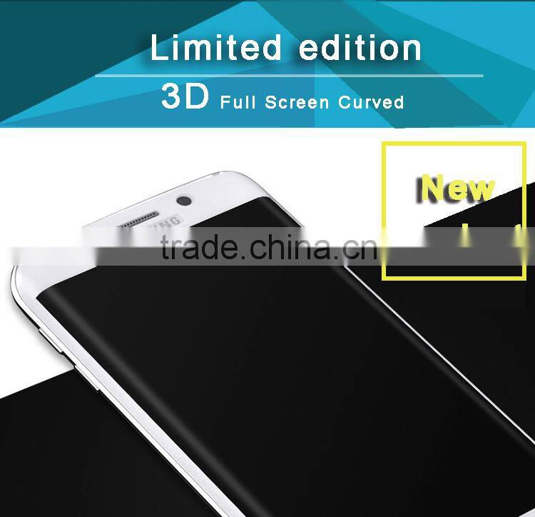 S6 Edge Full Curved glass screen protector ,2.5D round edge tempered glass screen protector