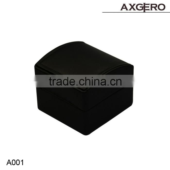 2016 Custom logo Black luxury leather watch box