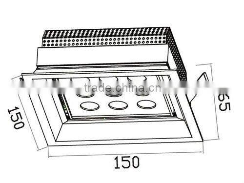 Cheapest High Power High quality 9X1W aluminium led downlight with unique design for shopping stores decoration