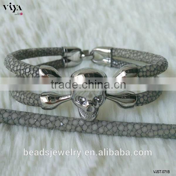 2016 Fashion High Quality Impress Quality Wholesale Genuine Stingray/ Python Leather Bracelet
