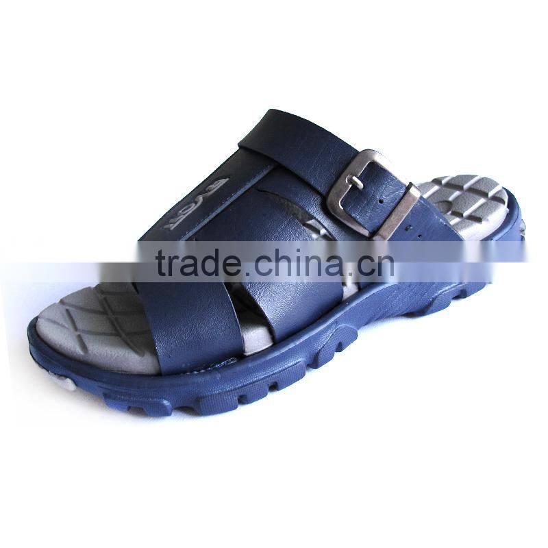 Elegant style men made leather strap leather sandals