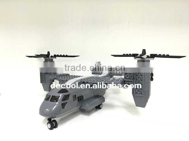 2016 New Decool 2113 318pcs Bell Boeing Osprey Aircraft Model 3D Building Bricks Toys