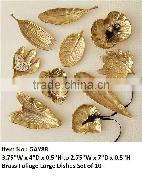 Aluminum Leaf Gold Tray