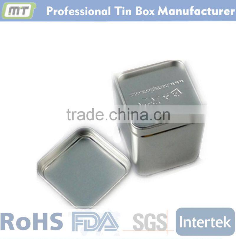 square metal tins can for tea