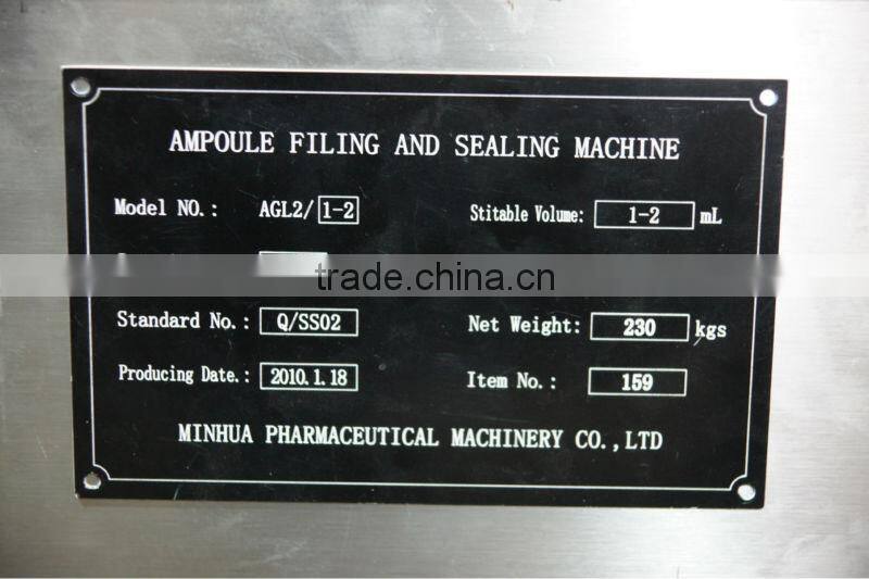 ampoule filling and sealing machine