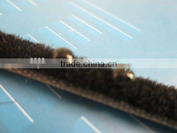 Plastic wool pile black for windows