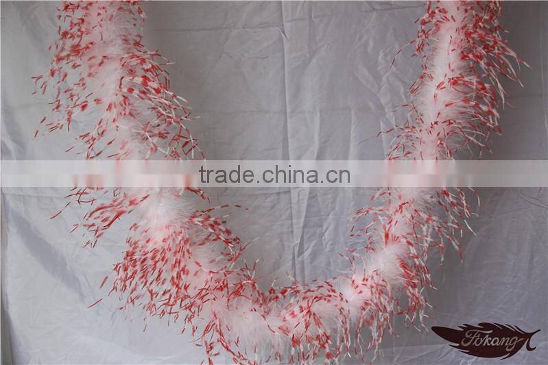 Cheap Black Feather Boa With Silver Lurex For Catwalk Clothing Decorations