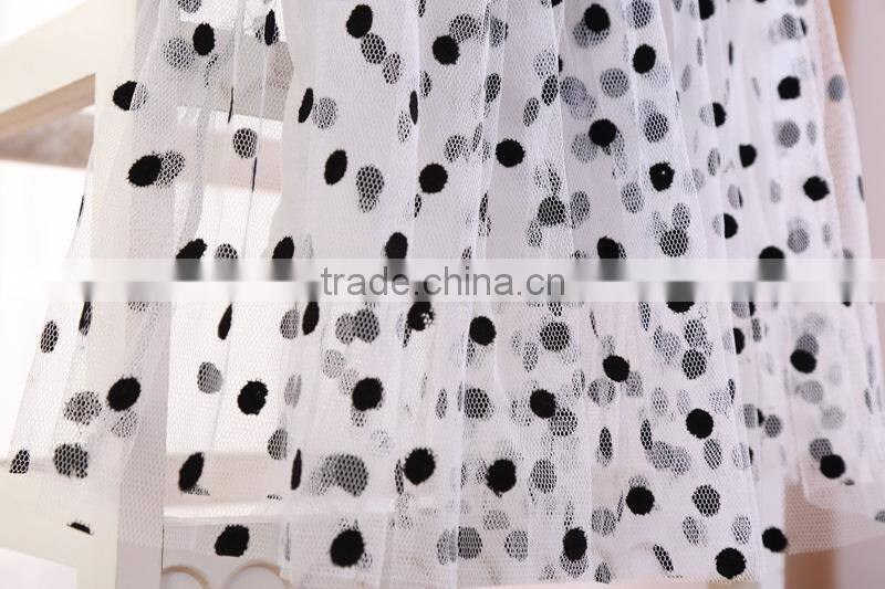 New arrival! sweet baby girls skirts black spot skirt cotton yarn skirts with 5sizes for 2-8 years girls