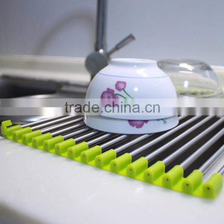 Bonunion stainless steel draining rack draining dish rack adjustable kitchen drawer basket