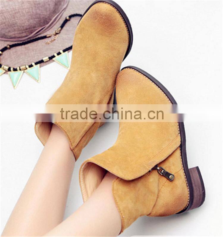 Stylish yellow zipper red bottom ankle boots USA hottest