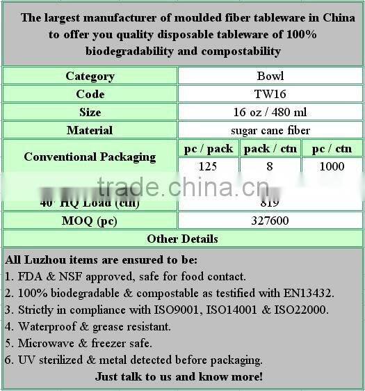 Disposable Tableware Volume 480cc Bowl