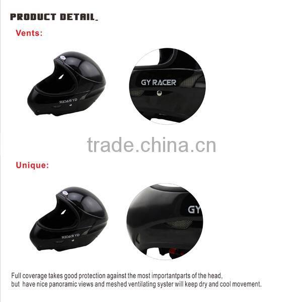 Fiberglass safety helmet with innovative ventilation for paragliding