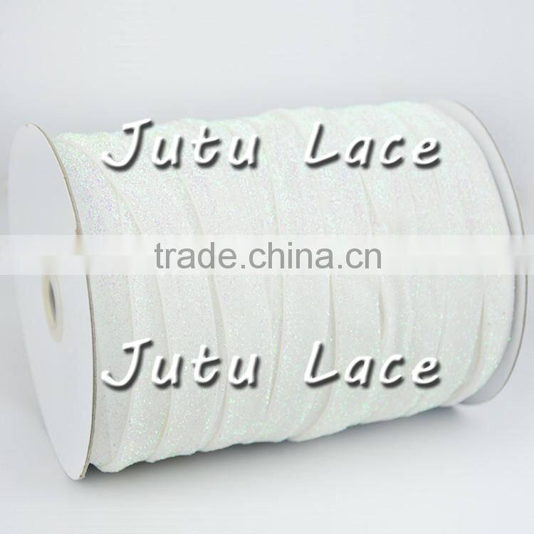 NeW HOT Sale!!Hair Accessories Decoration 5/8 ''sparkle elastic FOE velvet type of glitter hair tie