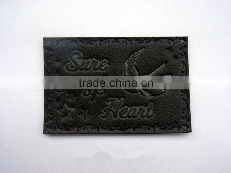 Custom and design good quality printed pu patch for garment and shoes