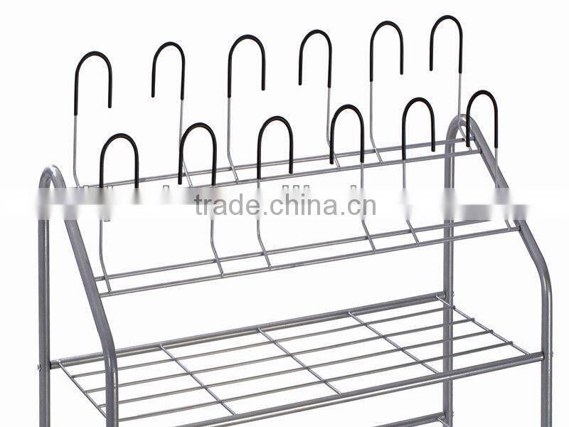 coating colorful four tiers metal shoe shelves