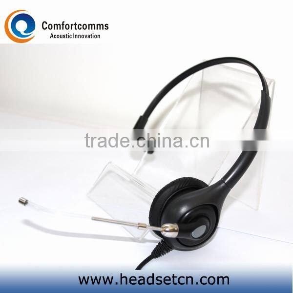 Professional call center headset headphone with rj11 plug and noise cancelling mic for telephone HSM-600TPQDRJ