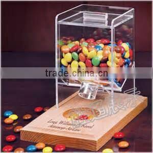 Hot Sell Transparent Acrylic Candy Dispenser Box/Box Candy/Glass Candy Box