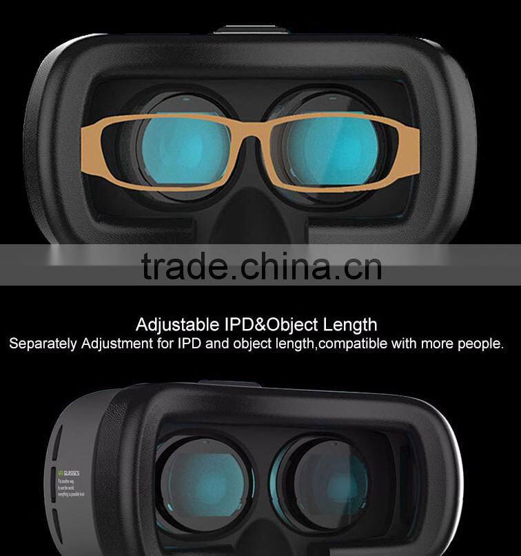 Google cardboard HeadMount VR BOX 3.0 PRO Version VR Virtual 3D Glasses for 3.5" - 6.0" Smart Phone+ bluetooth remote controller