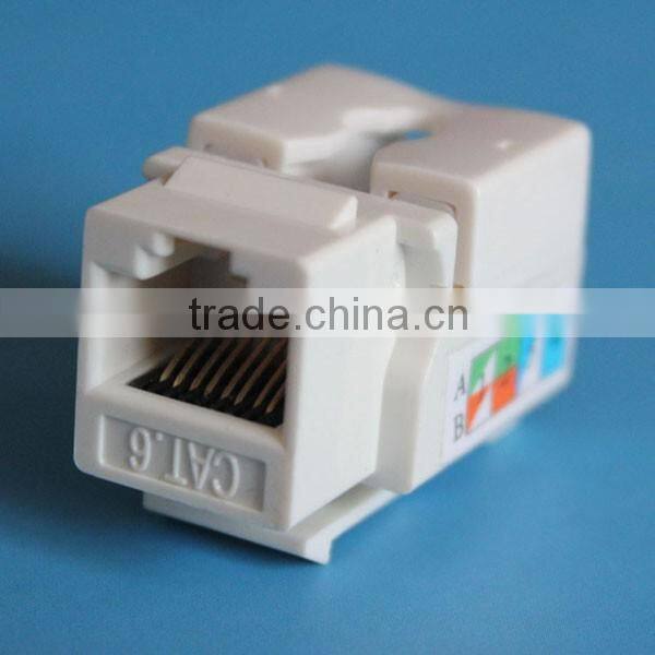 High Quality Dual IDC RJ45 Cat6 Cat 5e Keystone Jack