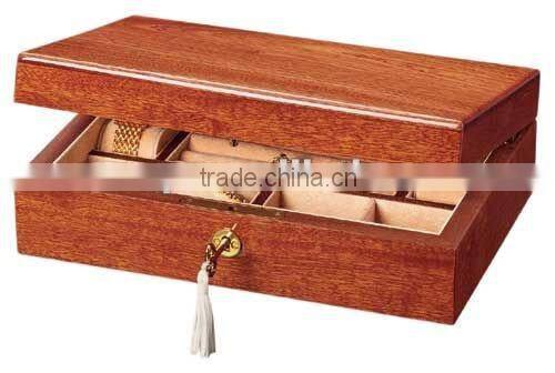 Special roll top design wooden drawer jewellery box