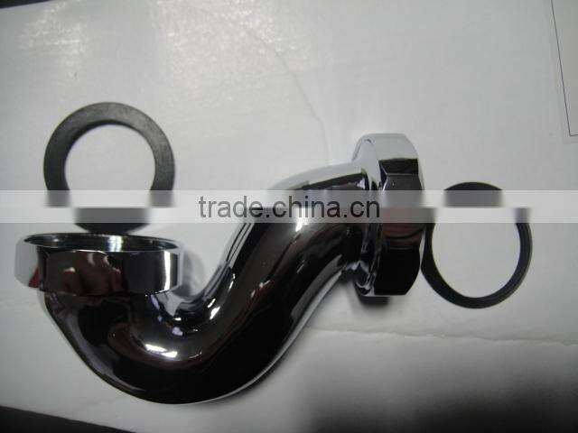 solid brass L-tube siphon trap for classic free standing baths