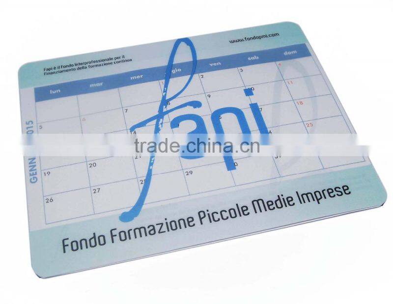 2015-Year Calendar With (BLUE) Font with Holidays List (SQUARE) Mouse Pad